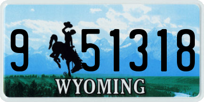 WY license plate 951318