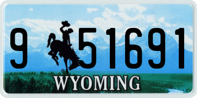 WY license plate 951691