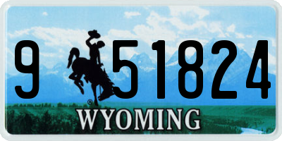 WY license plate 951824