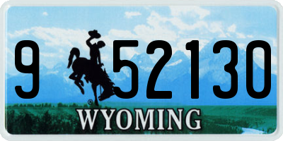 WY license plate 952130
