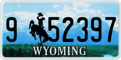 WY license plate 952397