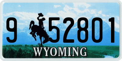 WY license plate 952801
