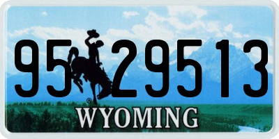 WY license plate 9529513