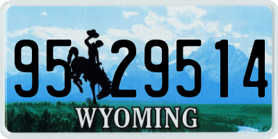 WY license plate 9529514