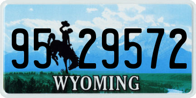 WY license plate 9529572