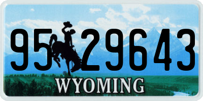 WY license plate 9529643