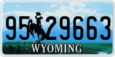 WY license plate 9529663