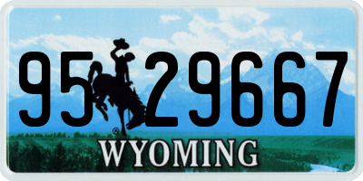 WY license plate 9529667