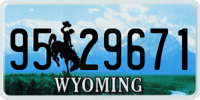 WY license plate 9529671