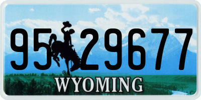 WY license plate 9529677