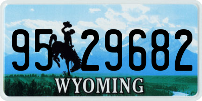 WY license plate 9529682