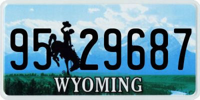 WY license plate 9529687