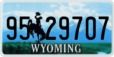 WY license plate 9529707