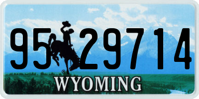 WY license plate 9529714