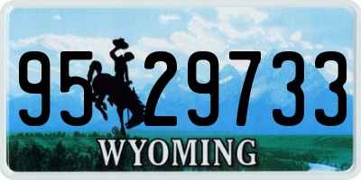 WY license plate 9529733