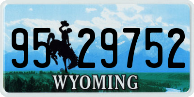 WY license plate 9529752