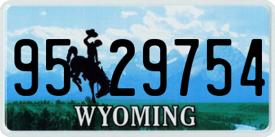 WY license plate 9529754