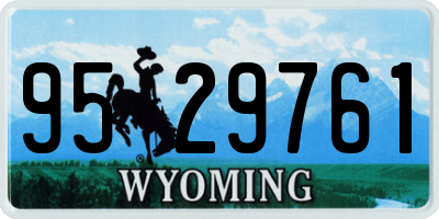 WY license plate 9529761