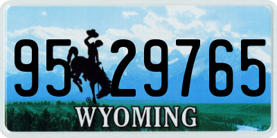 WY license plate 9529765