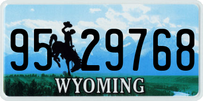 WY license plate 9529768