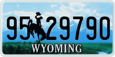 WY license plate 9529790