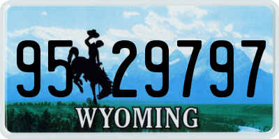 WY license plate 9529797
