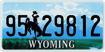WY license plate 9529812