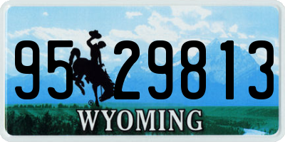 WY license plate 9529813