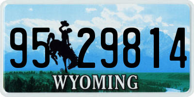 WY license plate 9529814