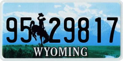 WY license plate 9529817