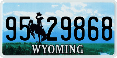 WY license plate 9529868