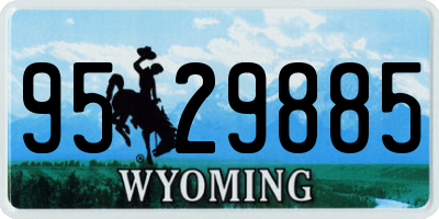 WY license plate 9529885