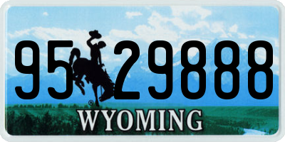 WY license plate 9529888