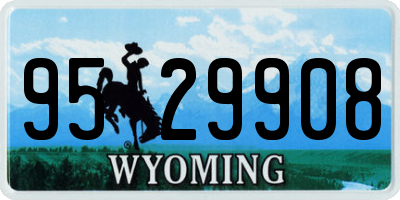 WY license plate 9529908