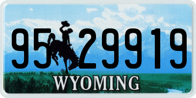 WY license plate 9529919