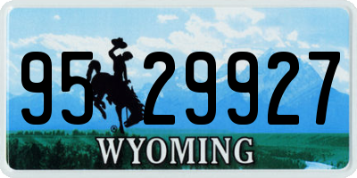 WY license plate 9529927