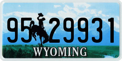 WY license plate 9529931