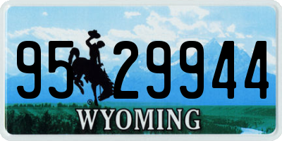 WY license plate 9529944