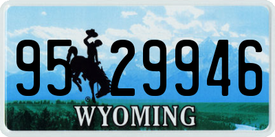 WY license plate 9529946