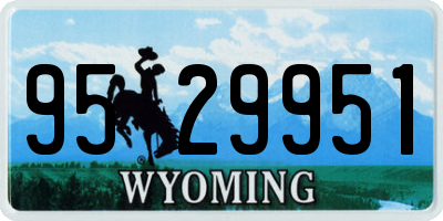WY license plate 9529951