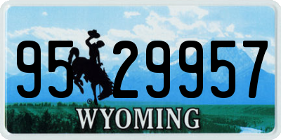 WY license plate 9529957