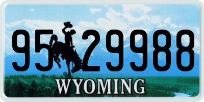 WY license plate 9529988
