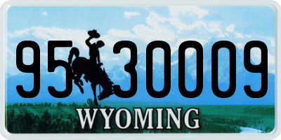 WY license plate 9530009