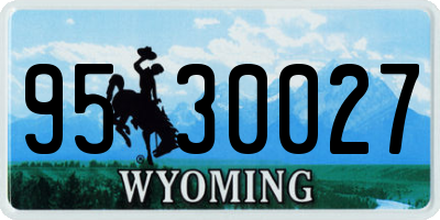 WY license plate 9530027