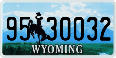WY license plate 9530032