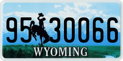 WY license plate 9530066