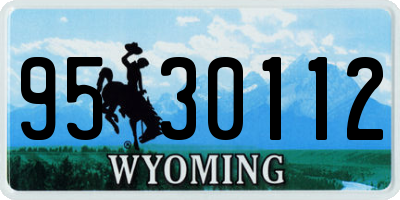 WY license plate 9530112
