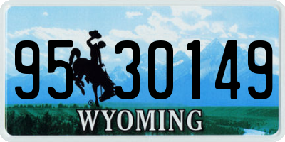 WY license plate 9530149
