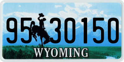 WY license plate 9530150