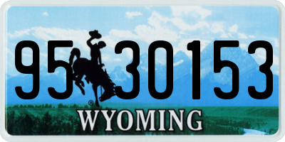 WY license plate 9530153